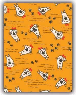 Nažehľovacie záplaty s potlačou veľké - psíkovia oranžoví - vrecko